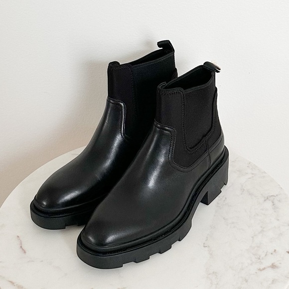 ASH NWT Mastro Leather Pull-On Lug Sole Chelsea Boots EU 40 US 10 - Picture 3 of 7